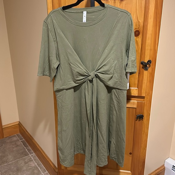 Lululemon Cotton Wrap Front Tee Shirt Dress NEW - Picture 2 of 7